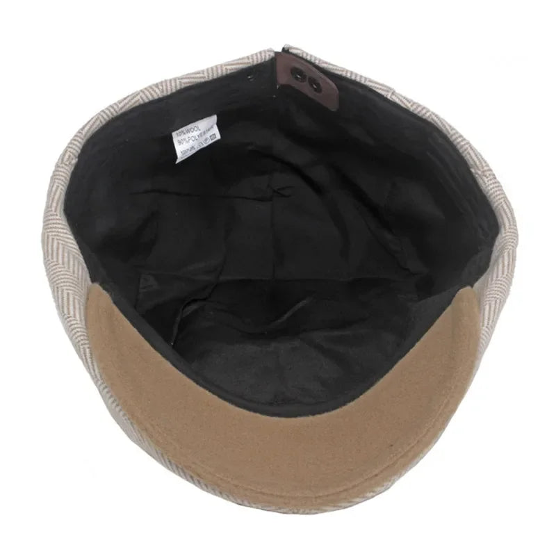 Béret imprimé chaud homme tour de tête 55-59 cm