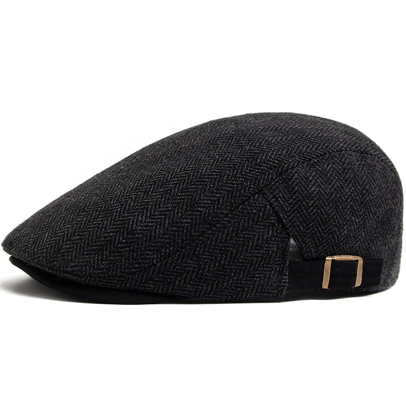 Béret chevrons vintage réglable homme