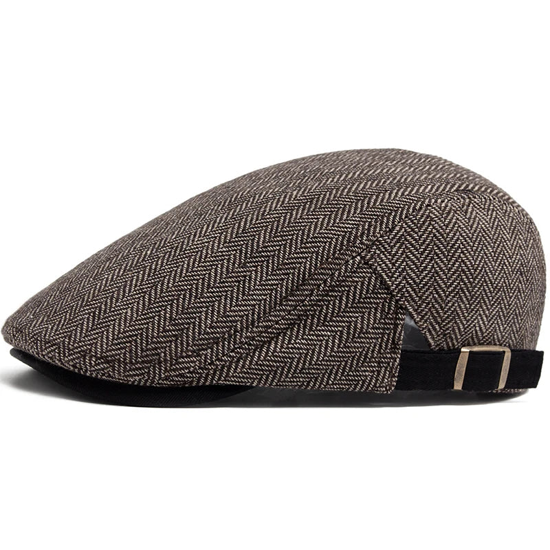 Béret chevrons vintage réglable homme
