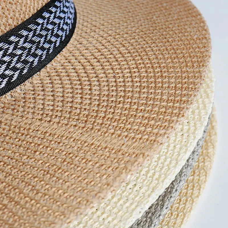 Chapeau fedora paille et lin homme tour de tête 56-58 cm