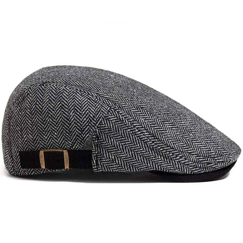 Béret chevrons vintage réglable homme