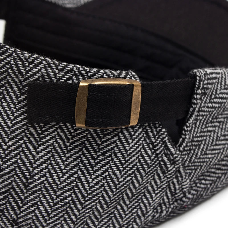 Béret chevrons vintage réglable homme