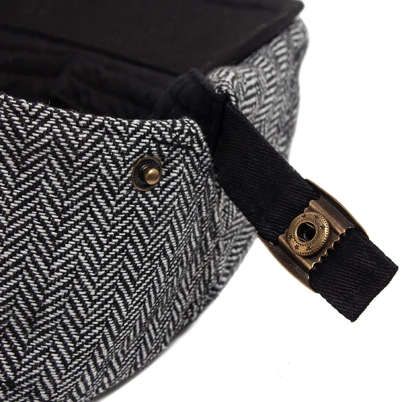 Béret chevrons vintage réglable homme