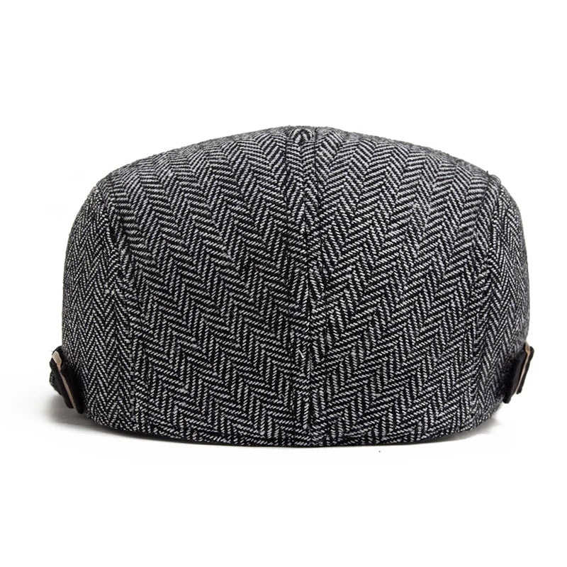 Béret chevrons vintage réglable homme
